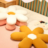 NNEAGS 2X Pink Daisy Flower Shape Cushion Soft Leaning Bedside Pad Floor Plush Pillow Home Decor