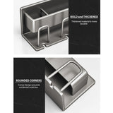 NNEAGS 2X 15cm Wall-Mounted Bathroom Storage Organiser Space Saving Adhesive Shelf Rack