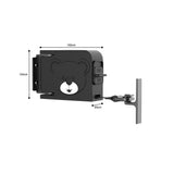 NNEAGS 2X 160mm Wall-Mounted Clothes Line Dry Rack Retractable Space-Saving Foldable Hanger Black