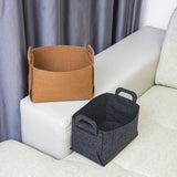 NNEAGS 2X Large Coffee Foldable Felt Storage Portable Collapsible Bag Home Office Foldable Organiser with Carry Handles