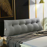 NNEAGS 2X 180cm Grey Triangular Wedge Bed Pillow Headboard Backrest Bedside Tatami Cushion Home Decor