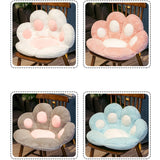 NNEAGS 2X Blue Paw Shape Cushion Warm Lazy Sofa Decorative Pillow Backseat Plush Mat Home Decor