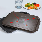 NNEAGS Rectangular Serving Tray Heavy Duty Waterproof Stackable Plastic Food Snack Pan Set of 10 Coffee