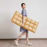 NNEAGS 4X Yellow Lounge Floor Recliner Adjustable Gaming Sofa Bed Foldable Indoor Outdoor Backrest Seat Home Office Decor