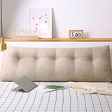 NNEAGS 2X 180cm Beige Triangular Wedge Bed Pillow Headboard Backrest Bedside Tatami Cushion Home Decor