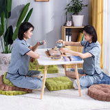 NNEAGS 2X Green Square Cushion Soft Leaning Plush Backrest Throw Seat Pillow Home Office Sofa Decor