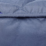 NNEAGS 2X Blue 183cm Wide Cross-Hatch Mattress Cover Thick Quilted Stretchable Bed Spread Sheet Protector with Pillow Covers