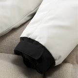 NNEAGS abbee White XL Winter Fur Hooded Down Jacket Stylish Lightweight Quilted Warm Puffer Coat