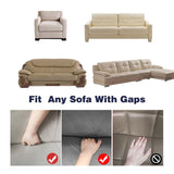 NNEAGS 2-Seater Dark Grey Sofa Cover with Ruffled Skirt Couch Protector High Stretch Lounge Slipcover Home Decor