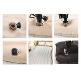 NNEAGS Beige Ripple Inflatable Car Mattress Portable Camping Air Bed Travel Sleeping Kit Essentials