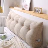 NNEAGS 2X 180cm Beige Triangular Wedge Bed Pillow Headboard Backrest Bedside Tatami Cushion Home Decor