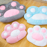 NNEAGS 2X Blue Paw Shape Cushion Warm Lazy Sofa Decorative Pillow Backseat Plush Mat Home Decor