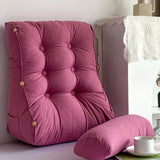 NNEAGS 2X 60cm Magenta Triangular Wedge Lumbar Pillow Headboard Backrest Sofa Bed Cushion Home Decor