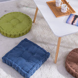 NNEAGS 2X Blue Square Cushion Soft Leaning Plush Backrest Throw Seat Pillow Home Office Decor