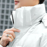 NNEAGS abbee White 2XL Winter Hooded Overcoat Long Jacket Stylish Lightweight Quilted Warm Puffer Coat