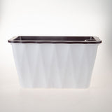 NNEAGS 35cm Small White Rectangular Flowerpot Vegetable Herb Flower Outdoor Plastic Box Garden Decor