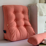 NNEAGS 2X 45cm Peach Triangular Wedge Lumbar Pillow Headboard Backrest Sofa Bed Cushion Home Decor