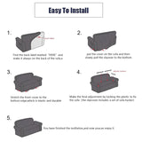 NNEAGS 2-Seater Grey Sofa Cover Couch Protector High Stretch Lounge Slipcover Home Decor