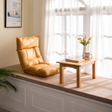 NNEAGS Yellow Lounge Recliner Lazy Sofa Bed Tatami Cushion Collapsible Backrest Seat Home Office Decor