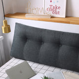 NNEAGS 2X 180cm Dark Grey Triangular Wedge Bed Pillow Headboard Backrest Bedside Tatami Cushion Home Decor