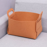 NNEAGS 2X Large Coffee Foldable Felt Storage Portable Collapsible Bag Home Office Foldable Organiser with Carry Handles
