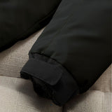 NNEAGS abbee Black 2XL Winter Fur Hooded Down Jacket Stylish Lightweight Quilted Warm Puffer Coat