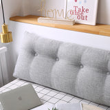 NNEAGS 2X 180cm Silver Triangular Wedge Bed Pillow Headboard Backrest Bedside Tatami Cushion Home Decor
