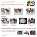 NNEAGS 2X 98L 18/10 Stainless Steel Perforated Stockpot Basket Pasta Strainer with Handle