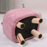 NNEAGS Red Children Bench Elephant Character Round Ottoman Stool Soft Small Comfy Seat Home Decor