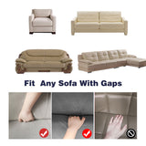 NNEAGS 4-Seater Grey Sofa Cover with Ruffled Skirt Couch Protector High Stretch Lounge Slipcover Home Decor
