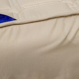 NNEAGS Beige 183cm Wide Mattress Cover Thick Quilted Stretchable Bed Spread Sheet Protector with Pillow Covers