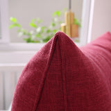 NNEAGS 2X 180cm Rose Red Triangular Wedge Bed Pillow Headboard Backrest Bedside Tatami Cushion Home Decor