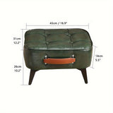 NNETM Leather Footstool Ottoman with Storage