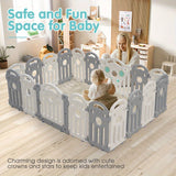 NNETM Kids Playpen 18-Panel Baby Safety Gate Fence