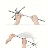 NNETM Outdoor Folding Stainless Steel Fire Pit Rack