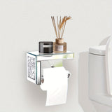 NNETM Crystal Glass Tissue Box Holder Countertop Organizer