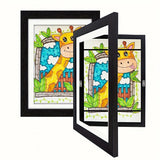 NNETM 5pcs A4 Black Art Picture Frames – Front Opening Display Frames