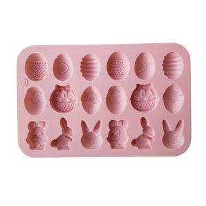 NNETM Silicone Easter Egg Rabbit Candy Mold