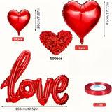NNETM Romantic Red Rose Petals Balloon Decoration Kit