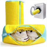 Shoe Washing Machine Bag with Soft Chenille Interior & Secure Zipper