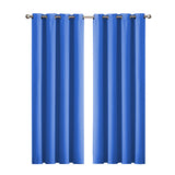 2x Blockout Curtains Panels 3 Layers Blue CD1003-140X230-BK-1919892929523093504