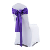 50x Table Runners Coloured Satin Chair Eggplant-1910113035134046208