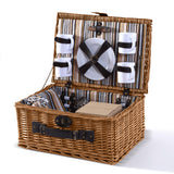 4 Person Picnic Basket Willow Baskets-1919892909491097600