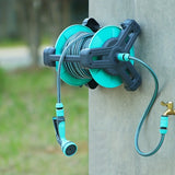NNETM Garden Hose Reel Set with Spray Gun