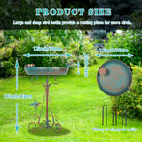 NNETM Bird Bath with Feeder Pedestal
