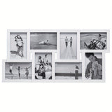NNETM 8-Photo Collage Picture Frame – Wall Mounted Multi Photo Display (23×11 Inch)