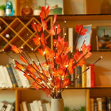 2pcs Set of Simulated Tree Branch Shaped LED Lights, Battery Powered, Each with 20 Leds, Vase Filled Artificial Small Tree Branch Decorative Light, Cool Decoration, Room Bedside Lamp, Romantic Home Decoration