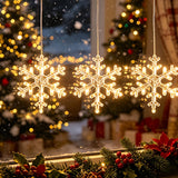 Christmas Window String Lights Battery-Powered with Suction Cups