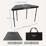 NNETM Aluminum Camping Table Non-Folding Hexagonal
