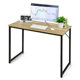 NNECW Modern Simple Style Study Writing Desk Computer Desk with Heavy Duty Steel Frame